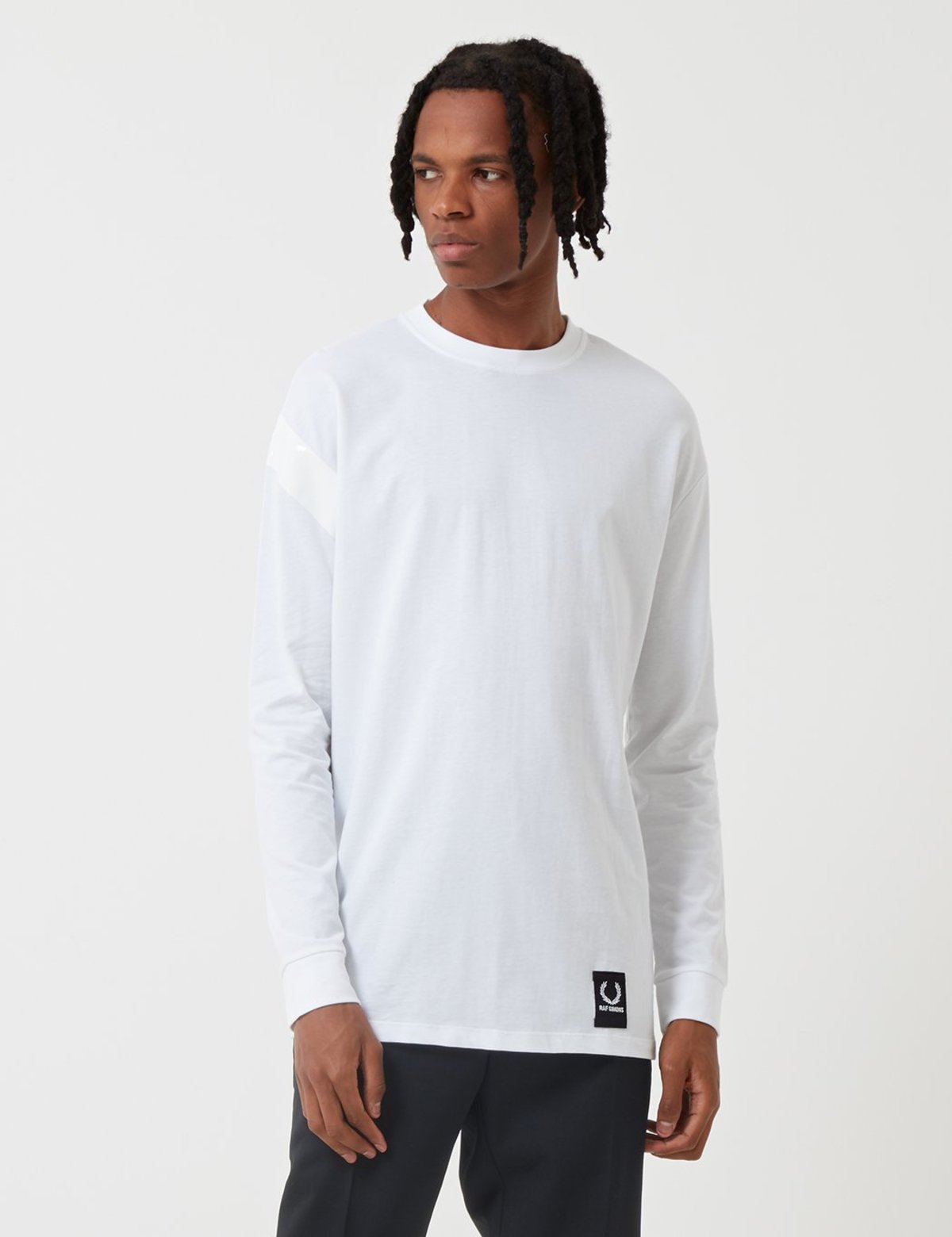 ■FRED PERRY■ Baseline Long Sleeve Tape T-Shirt 248 AFPM233 Fred-Perry-x-Raf-Simons-Tape-