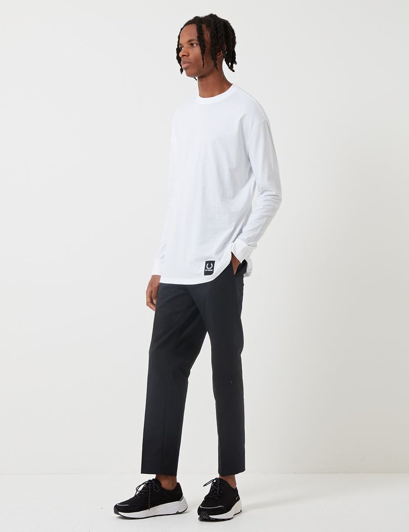 Fred Perry x Raf Simons Tape Detail Long Sleeve T-Shirt