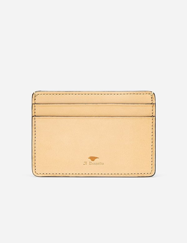 Il Bussetto Small Leather Card Holder - Cappuccino Brown Il Bussetto Small Leather Card Holder - Cappuccino Brown