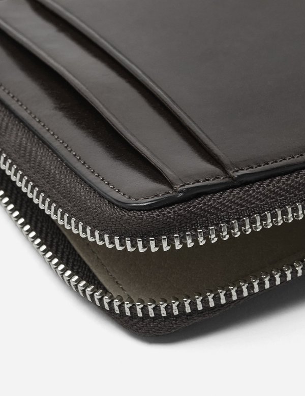 Il Bussetto Small Leather Zip Wallet - Black Il Bussetto Small Leather Zip Wallet - Black