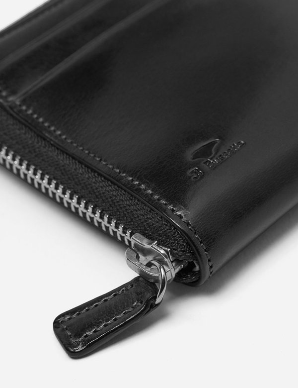 Il Bussetto Small Leather Zip Wallet - Black Il Bussetto Small Leather Zip Wallet - Black