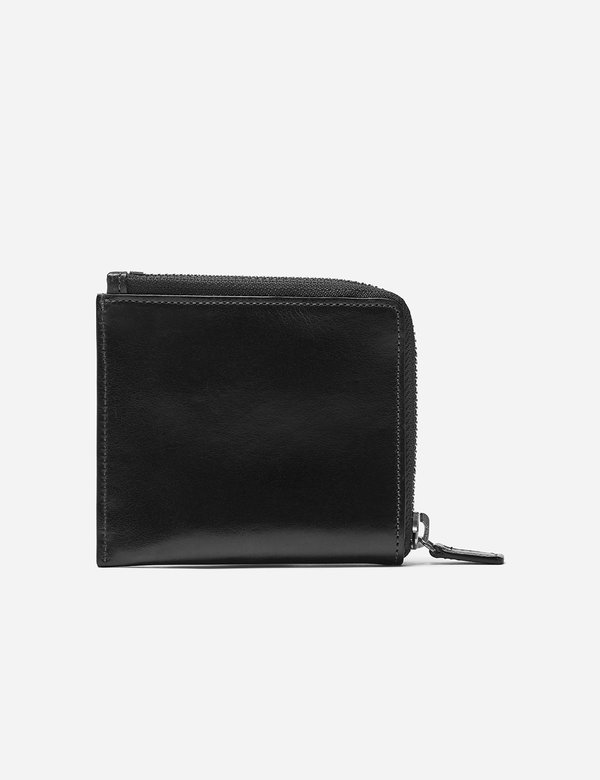 Il Bussetto Small Leather Zip Wallet - Black Il Bussetto Small Leather Zip Wallet - Black