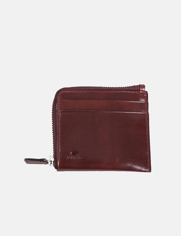 Il Bussetto Small Leather Zip Wallet - Bordeaux Red Il Bussetto Small Leather Zip Wallet - Bordeaux Red