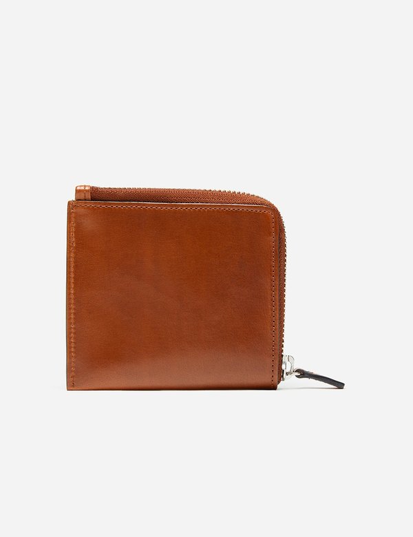 Il Bussetto Small Leather Zip Wallet - Cappuccino Brown Il Bussetto Small Leather Zip Wallet - Cappuccino Brown