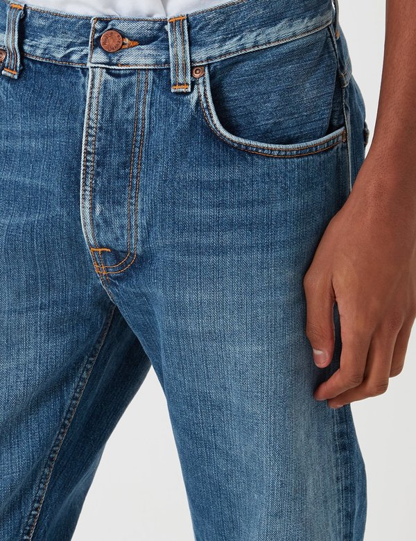 Nudie Fearless Freddie Loose Taper Jeans - Midnight Worn Blue Nudie Fearless Freddie Loose Taper Jeans - Midnight Worn Blue