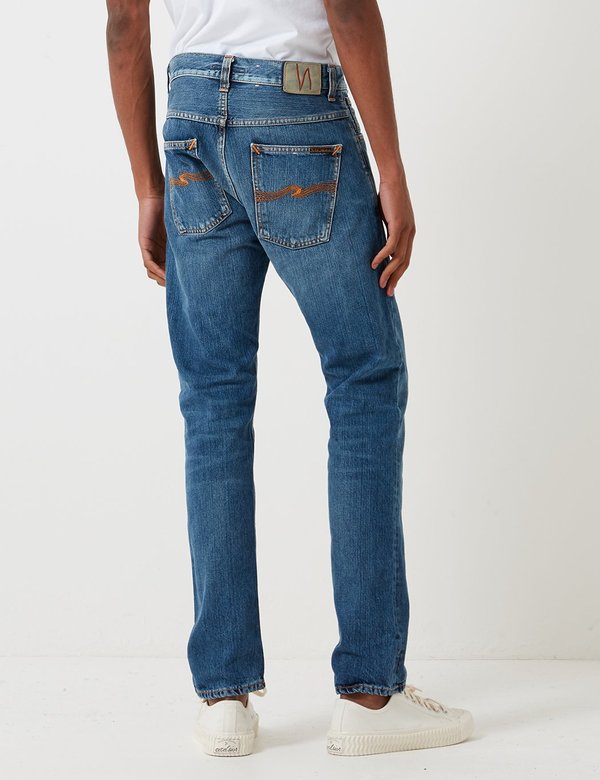 Nudie Fearless Freddie Loose Taper Jeans - Midnight Worn Blue Nudie Fearless Freddie Loose Taper Jeans - Midnight Worn Blue
