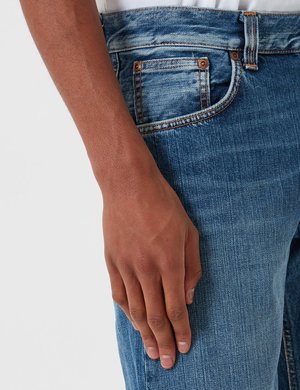 Nudie Fearless Freddie Loose Taper Jeans - Midnight Worn Blue Nudie Fearless Freddie Loose Taper Jeans - Midnight Worn Blue