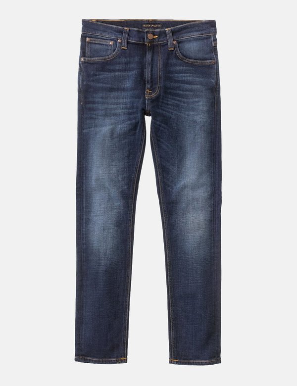 Nudie Lean Dean Slim Tapered Jeans - Dark Deep Worn Blue Nudie Lean Dean Slim Tapered Jeans - Dark Deep Worn Blue