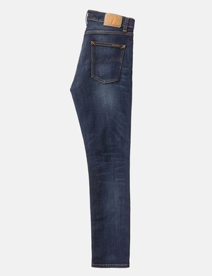 Nudie Lean Dean Slim Tapered Jeans - Dark Deep Worn Blue Nudie Lean Dean Slim Tapered Jeans - Dark Deep Worn Blue