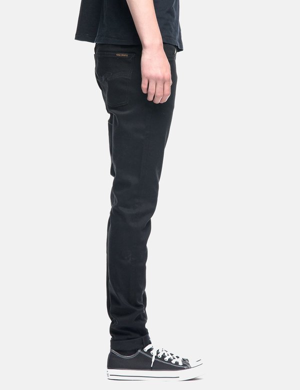 Nudie Lean Dean Slim Tapered Jeans - Dry Ever Black Nudie Lean Dean Slim Tapered Jeans - Dry Ever Black