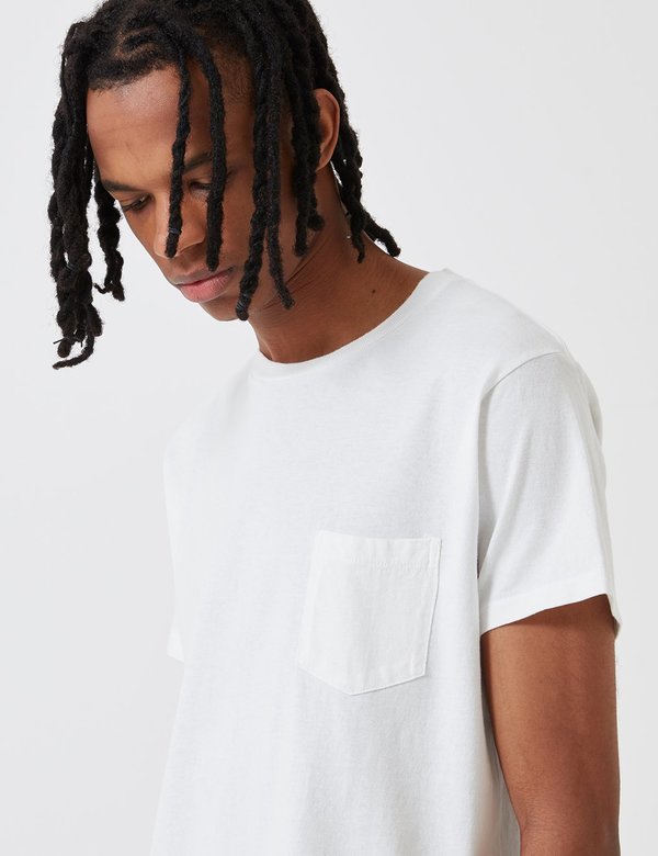 Velva Sheen Classic USA Made T-shirt Pocket - White Velva Sheen Classic USA Made T-shirt Pocket - White