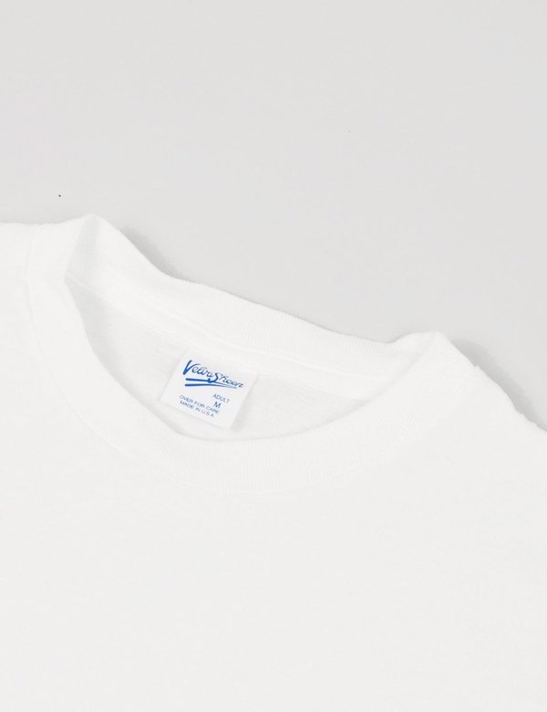 Velva Sheen College Arm Border T-shirt - White/Blue Velva Sheen College Arm Border T-shirt - White/Blue