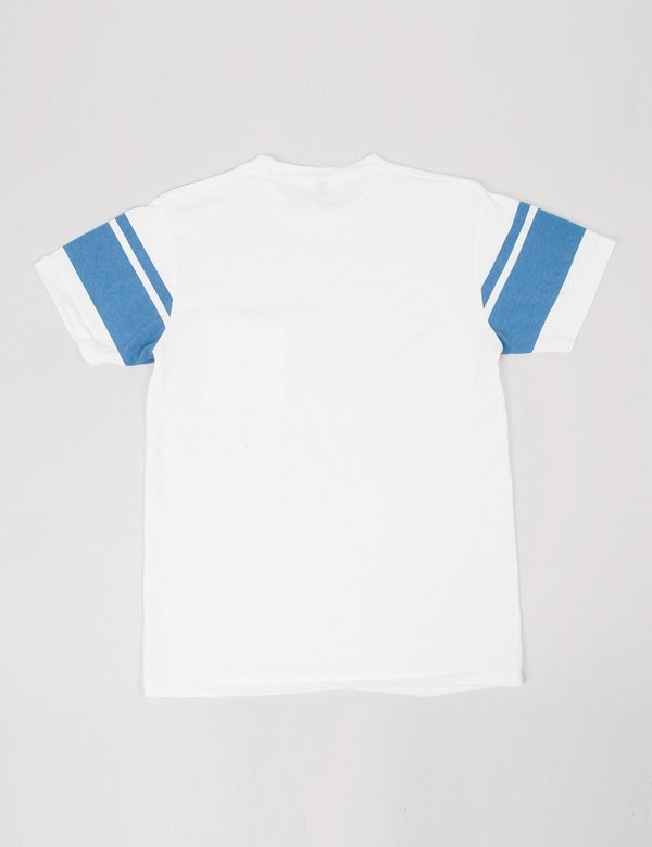 Velva Sheen College Arm Border T-shirt - White/Blue Velva Sheen College Arm Border T-shirt - White/Blue