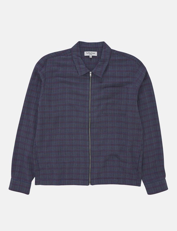 YMC Bowie Zip Shirt - Blue YMC Bowie Zip Shirt - Blue