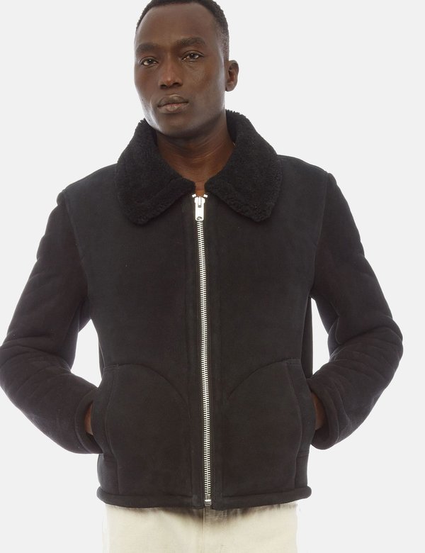 sheepskin suede jacket