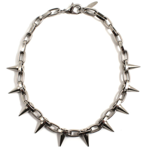 Joomi Lim Single Row Spike Choker - Rhodium/Rhodium Joomi Lim Single Row Spike Choker - Rhodium/Rhodium