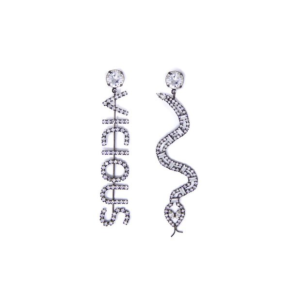 Joomi Lim Vicious Cobraa Crystal Earrings - Hematite/Crystal Joomi Lim Vicious Cobraa Crystal Earrings - Hematite/Crystal