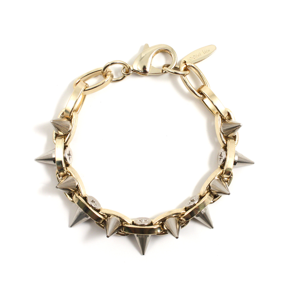 Joomi Lim Double Row Spike Bracelet - Gold/Rhodium Joomi Lim Double Row Spike Bracelet - Gold/Rhodium