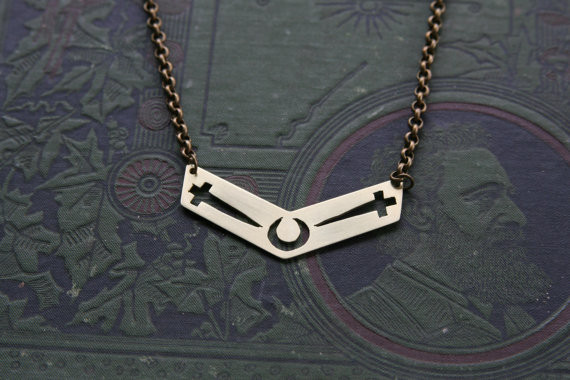 Cobra Cult Chevron Moon Dagger Necklace Cobra Cult Chevron Moon Dagger Necklace