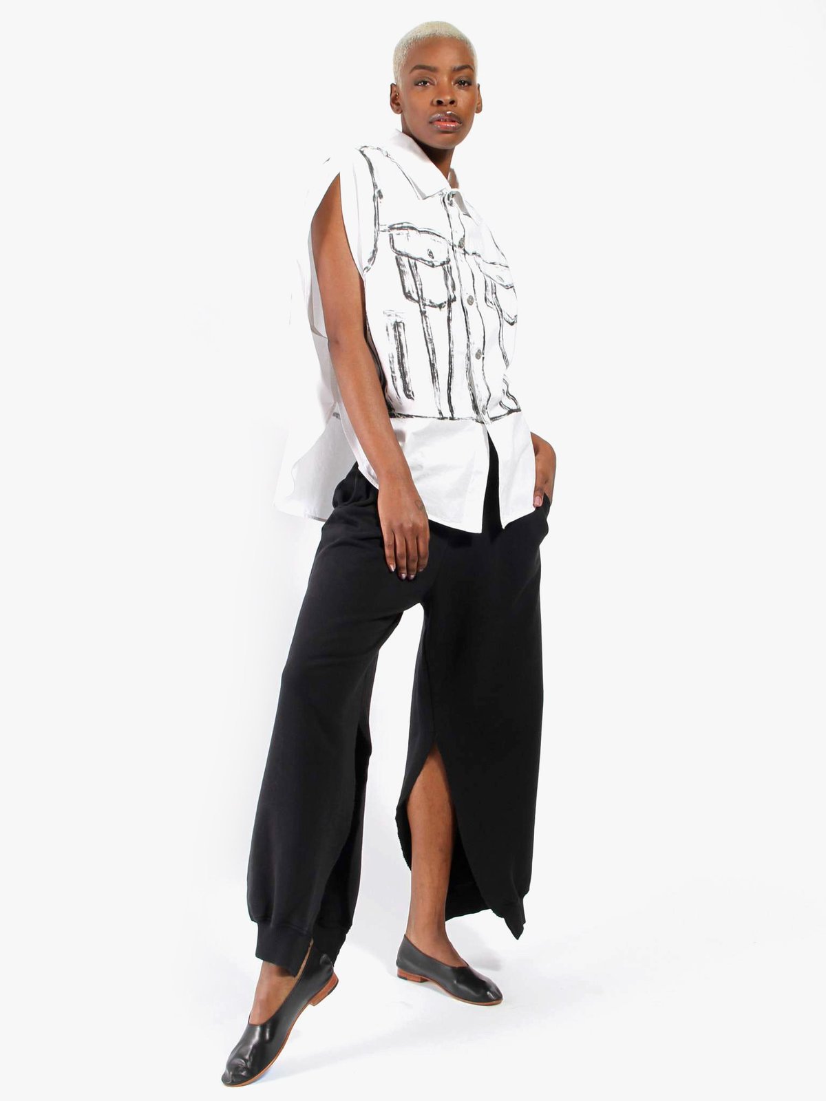 MM6 by Maison Margiela Split Sweatpant - black | Garmentory