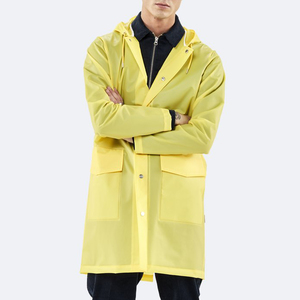Unisex Rains Hooded Coat - Foggy Yellow Unisex Rains Hooded Coat - Foggy Yellow
