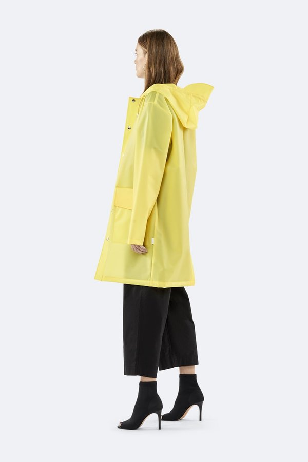Unisex Rains Hooded Coat - Foggy Yellow Unisex Rains Hooded Coat - Foggy Yellow