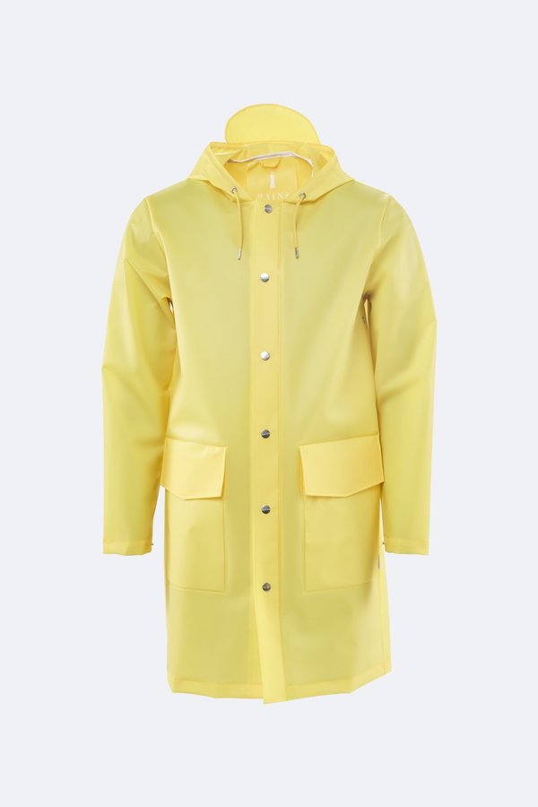 Unisex Rains Hooded Coat - Foggy Yellow Unisex Rains Hooded Coat - Foggy Yellow