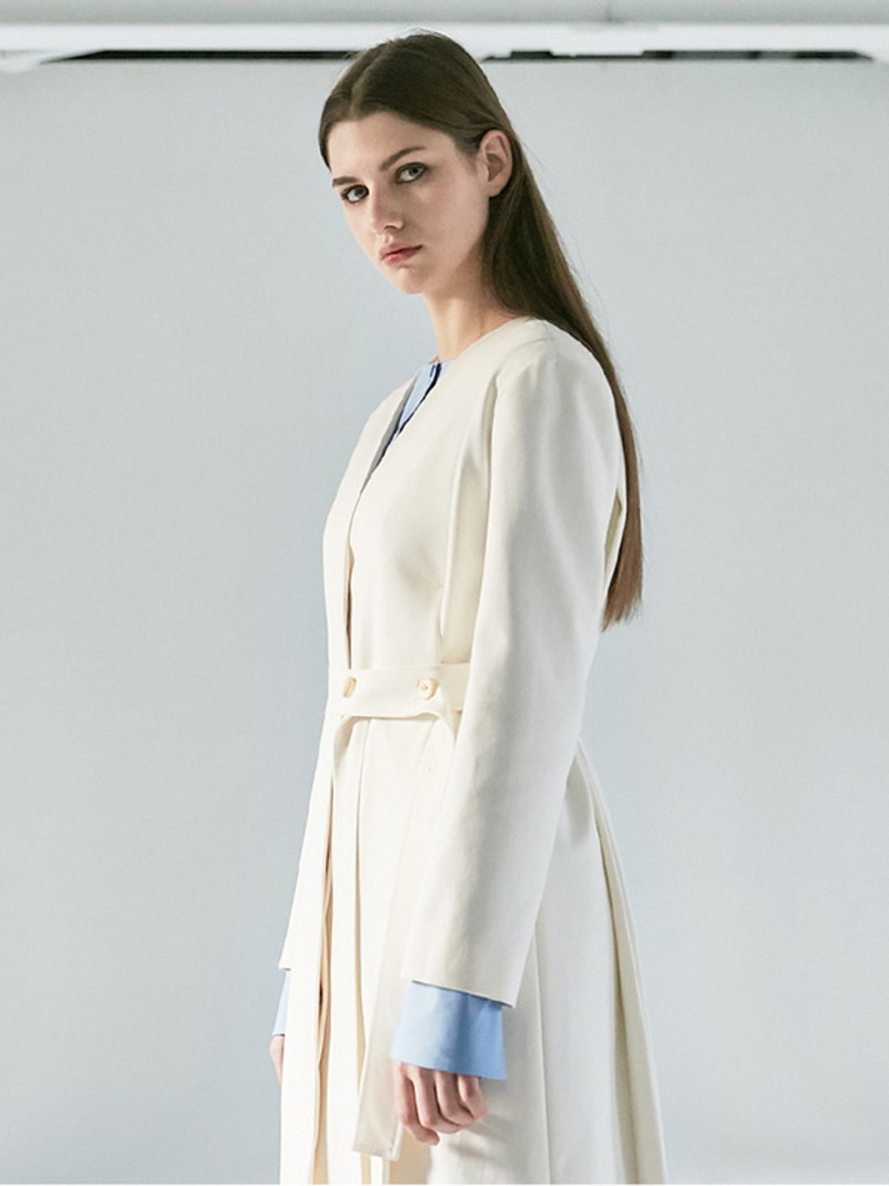新品CLORE Big collar coat【Ivory】 Ivory Cloque Calla Bridal Coat | ERDEM® Official Store
