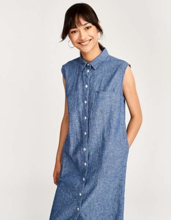Bellerose Grunge Dress - blue | Garmentory Bellerose Grunge Dress - blue | Garmentory