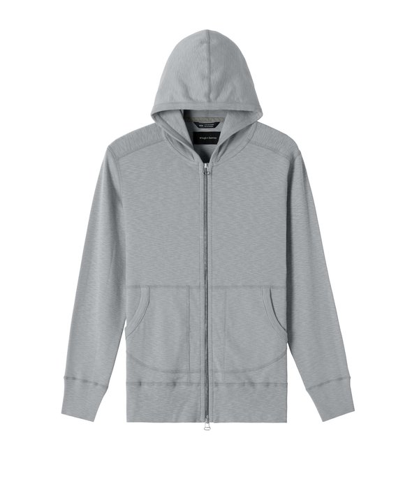 Wings+Horns 1x1 Slub Hooded Pullover - Haze Wings+Horns 1x1 Slub Hooded Pullover - Haze