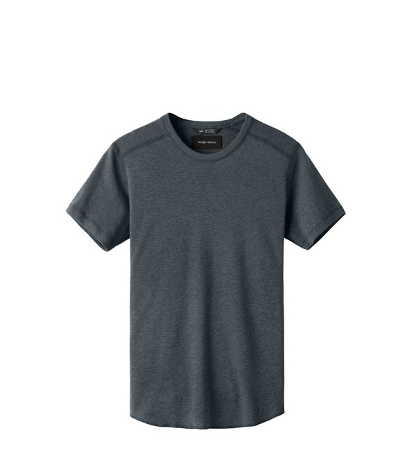Wings+Horns 1x1 Slub Rib SS Crew - Shadow Wings+Horns 1x1 Slub Rib SS Crew - Shadow