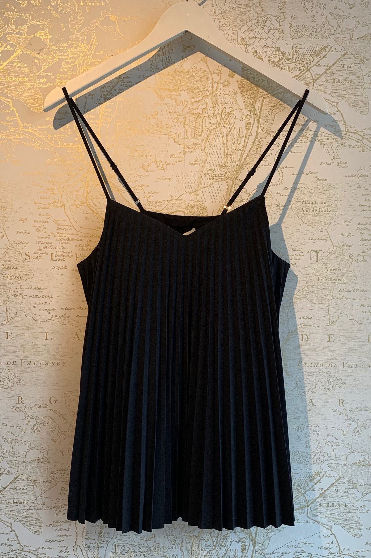 tibi edith pleated dress Tibi Edith Pleated Cami - black