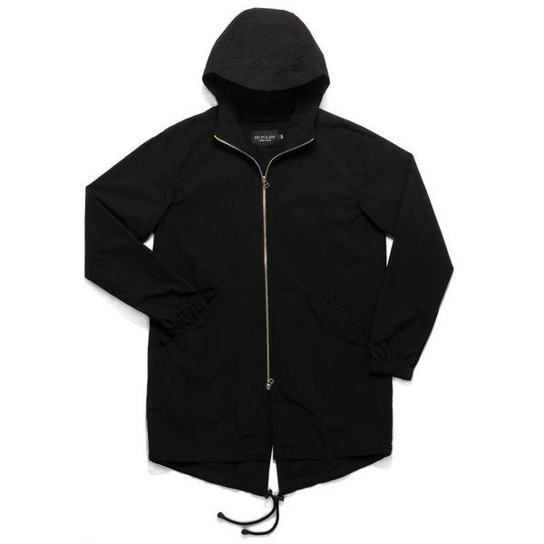 Outclass Nylon Fishtail Jacket - BLACK Outclass Nylon Fishtail Jacket - BLACK