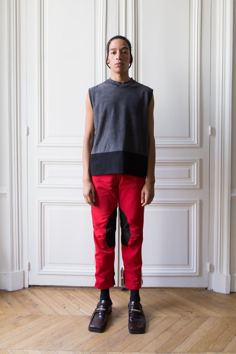 Martine Rose Punk Sleeveless Vest Tee - Black | Garmentory