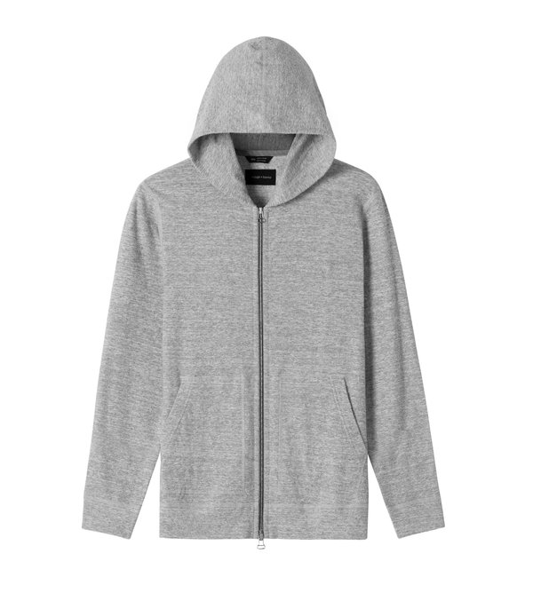 Wings+Horns Loop Knit Zip Hoody - Static Grey Wings+Horns Loop Knit Zip Hoody - Static Grey