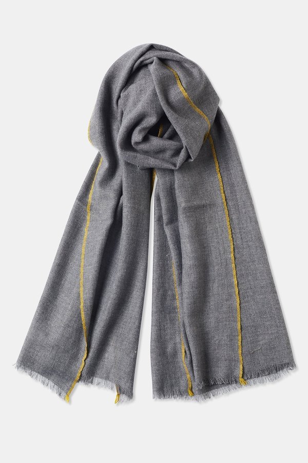 Oyuna Sonya Cashmere Shawl - Slate Grey Oyuna Sonya Cashmere Shawl - Slate Grey