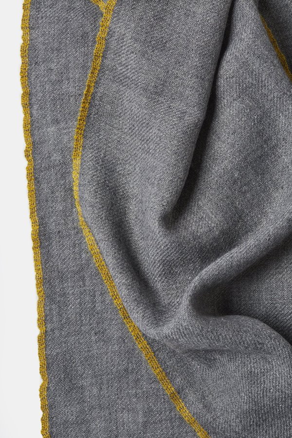 Oyuna Sonya Cashmere Shawl - Slate Grey Oyuna Sonya Cashmere Shawl - Slate Grey