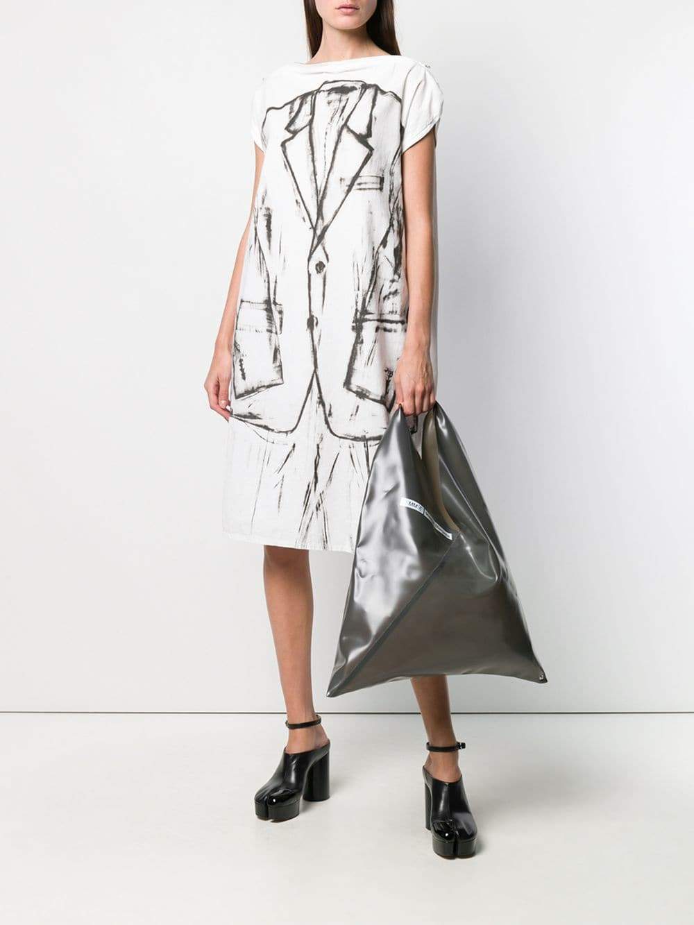 ワンピース Maison Margiela DRESS (S51DT0014S43001 100) Maison Martin Margiela Pinstripe Splice Dress | Mercy Vintage