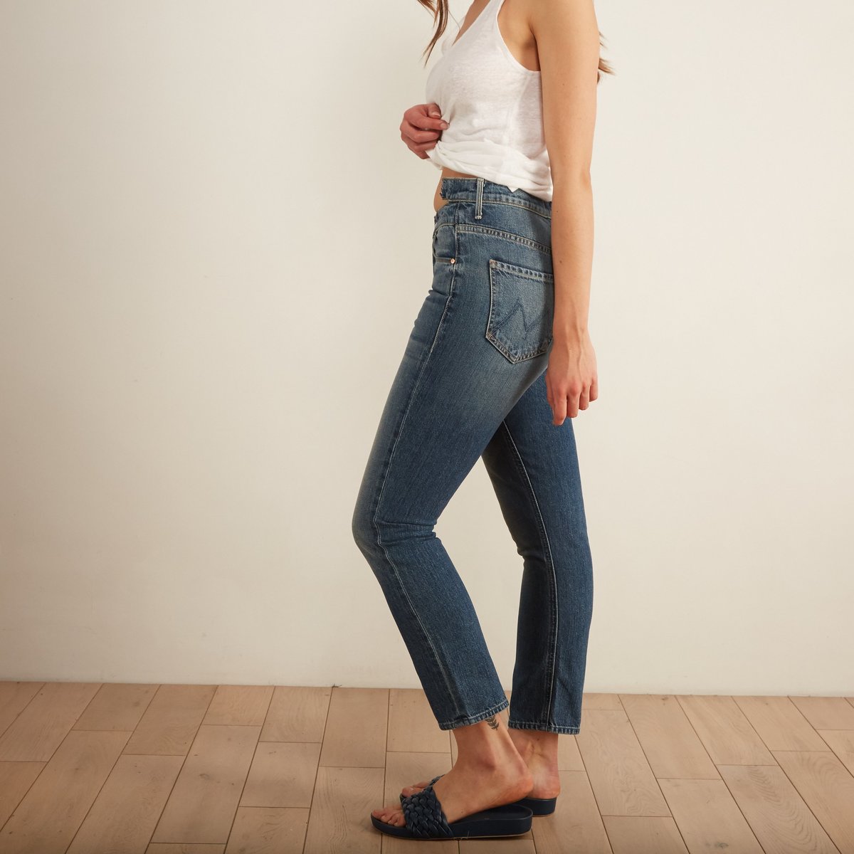Mother Denim The Dazzler Shift Crop - Sin and Suffer | Garmentory