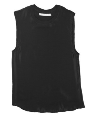 COLLINA STRADA BLACK SILK TANK COLLINA STRADA BLACK SILK TANK