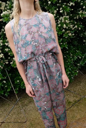 Anntian Long Overall Panel Print Anntian Long Overall Panel Print