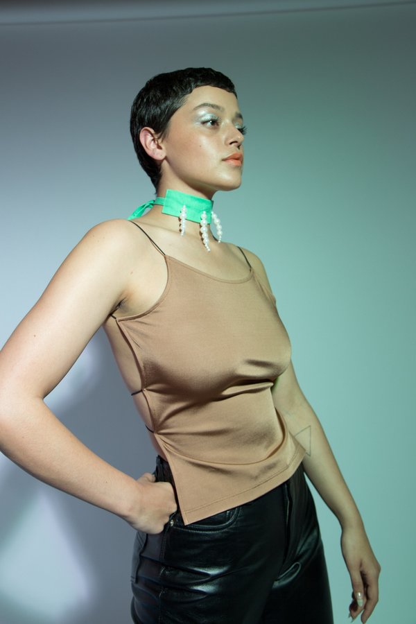 Maryam Nassir Zadeh Thea Top - coffee brown Maryam Nassir Zadeh Thea Top - coffee brown
