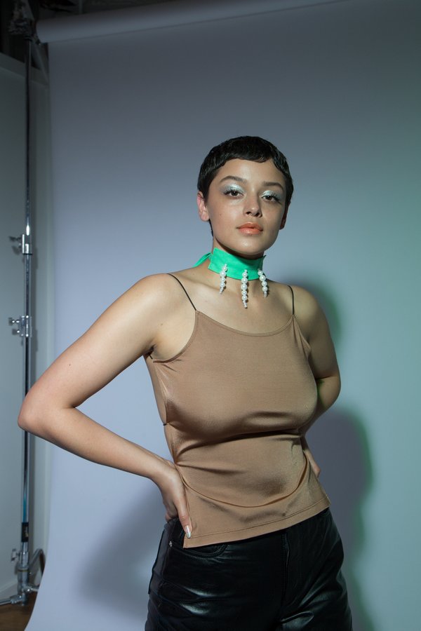Maryam Nassir Zadeh Thea Top - coffee brown Maryam Nassir Zadeh Thea Top - coffee brown