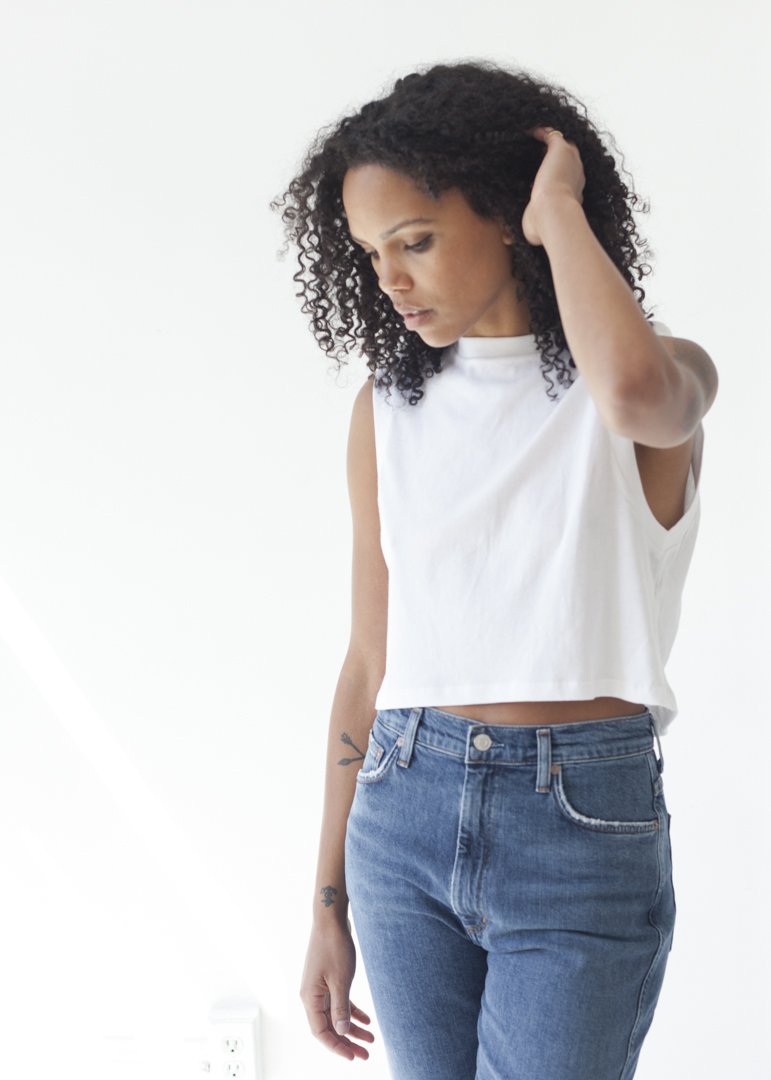 agolde cropped muscle tee