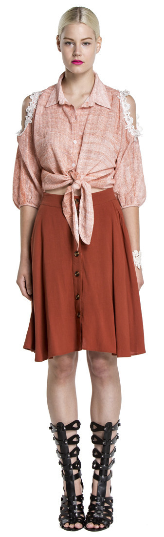 Jackson Button Skirt Jackson Button Skirt