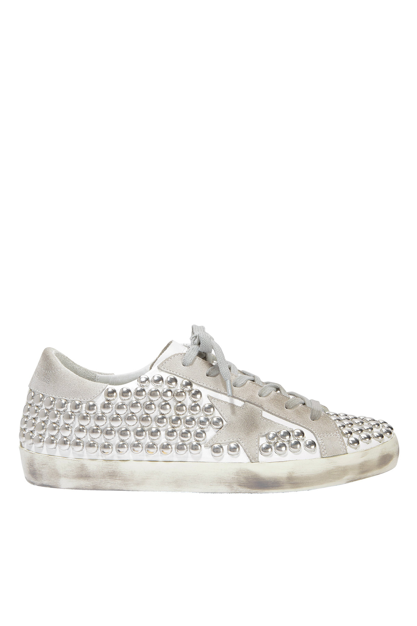 小物 GOLDEN GOOSE / WASHED LEATHER STUDS 80 Golden Goose Slide Leather Stud Mid-Top Sneakers | Neiman Marcus