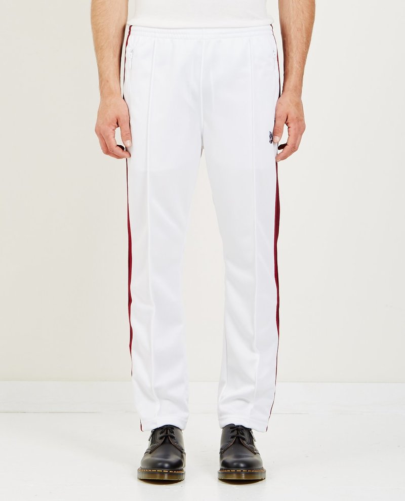 Needles NARROW TRACK PANT POLY SMOOTH - White | Garmentory