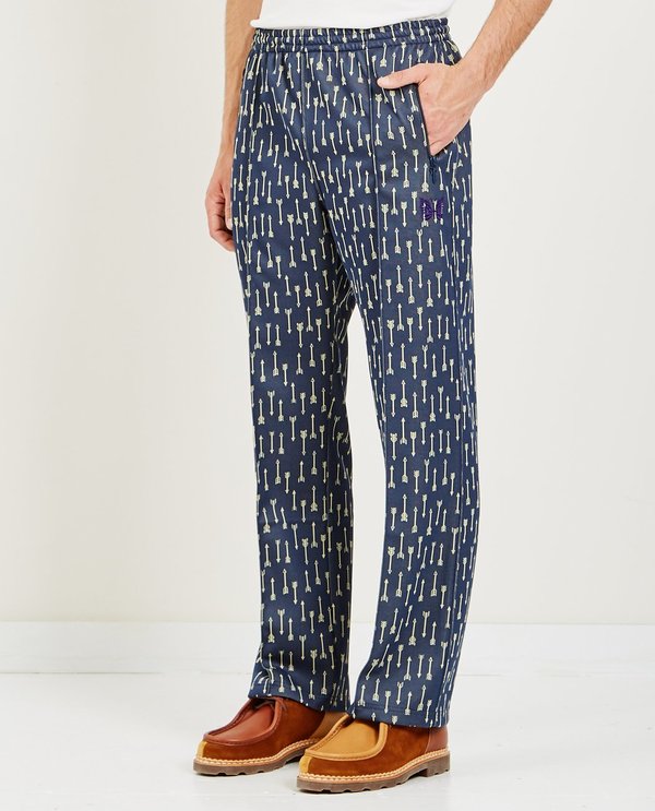 Needles TRACK PANT POLY JACQUARD - ARROW/NAVY | Garmentory