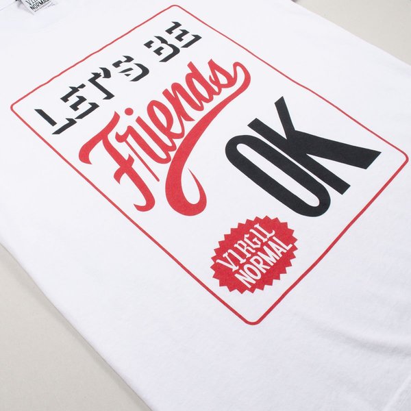 Virgil Normal Let's Be Friends T-shirt - White Virgil Normal Let's Be Friends T-shirt - White