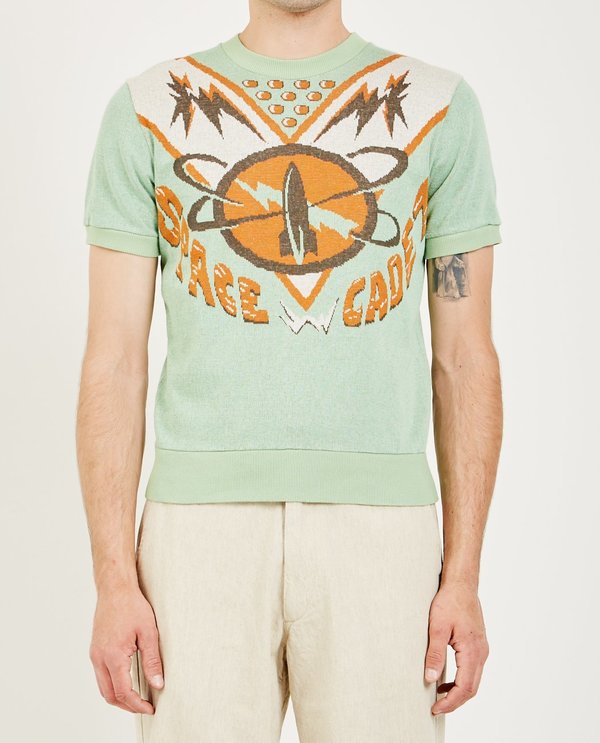 Levi's Vintage Clothing KNIT SURF TEE - SPACE CADET INTARSIA